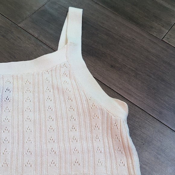I Doll Elegant Cream Knit Tank Top - Picture 2 of 4